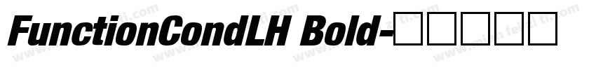 FunctionCondLH Bold字体转换